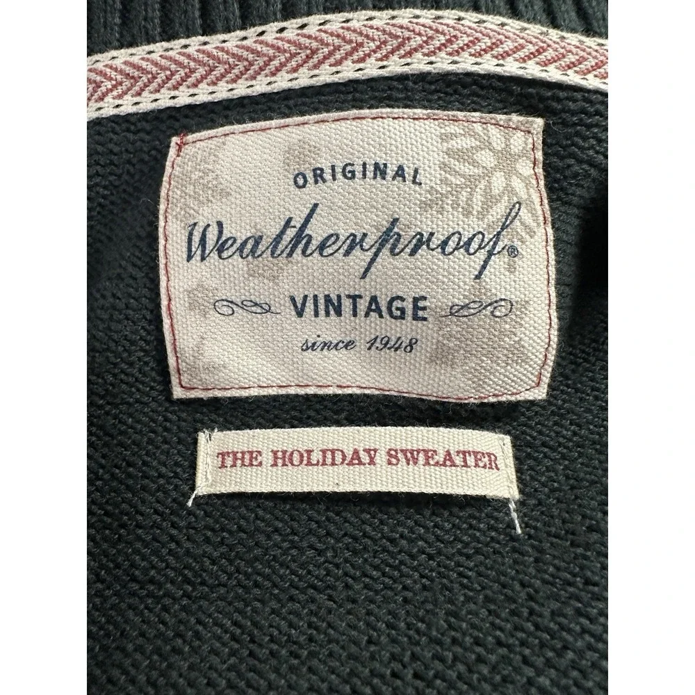 NWT Weatherproof Vintage The Holiday Sweater Mens Large 1/4 Zip‎ Pullover